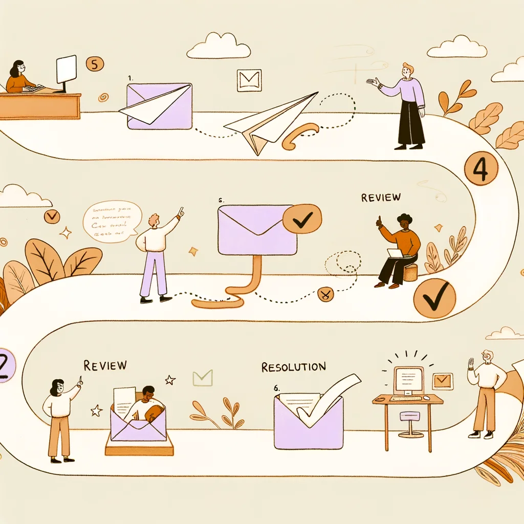 Messages, files, and notes arranged in an editorial workflow